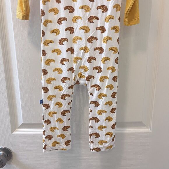 Kickee Pants Natural Croissants Polo Romper Bamboo Boys Size 18-24 Months - Picture 13 of 14